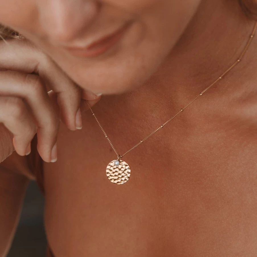 Atolea Jewelry Island Medallion Pendant Necklace for Women - Tropical Beach Inspired Layering Chain